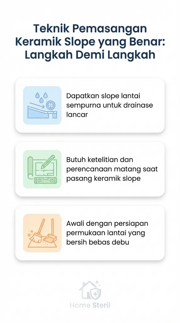 Teknik Pemasangan Keramik Slope yang Benar: Langkah Demi Langkah