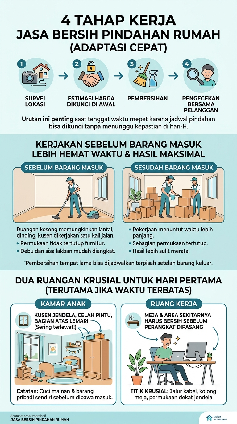 Infografik : 4 Tahap Kerja Jasa Bersih Pindaha Rumah