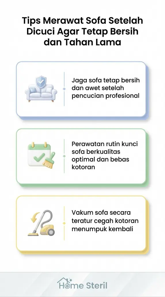 Tips Merawat Sofa Setelah Dicuci Agar Tetap Bersih dan Tahan Lama