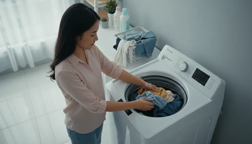 2. Hindari Overload dan Underload Mesin Cuci