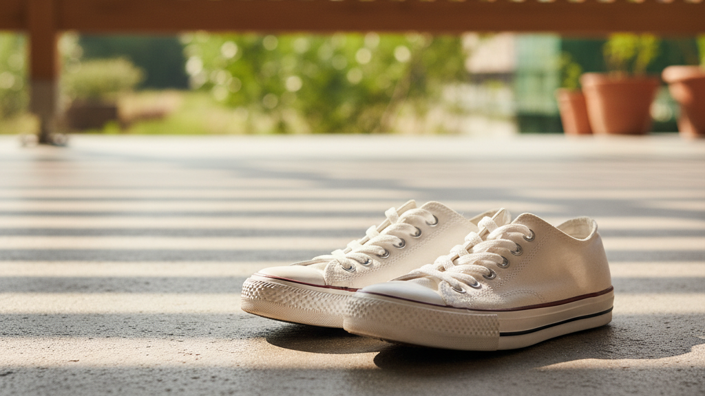 Bahaya Sinar Matahari Langsung dan Cara Mengeringkan Sepatu Converse Putih