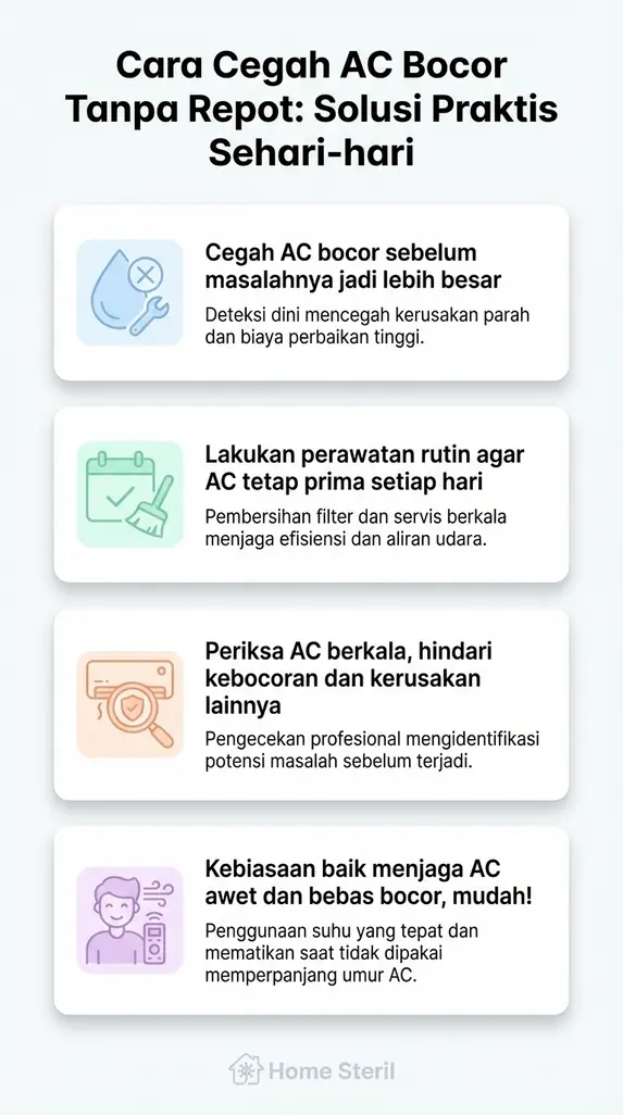 Cara Cegah AC Bocor Tanpa Repot: Solusi Praktis Sehari-hari