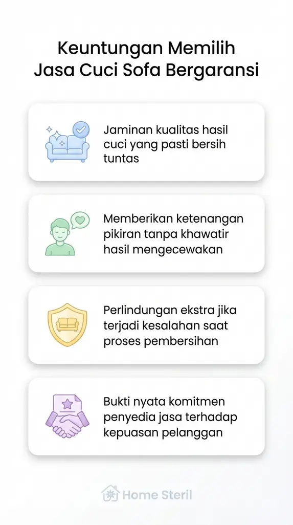 Keuntungan Memilih Jasa Cuci Sofa Bergaransi