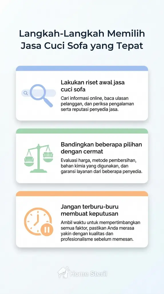 Langkah-Langkah Memilih Jasa Cuci Sofa yang Tepat