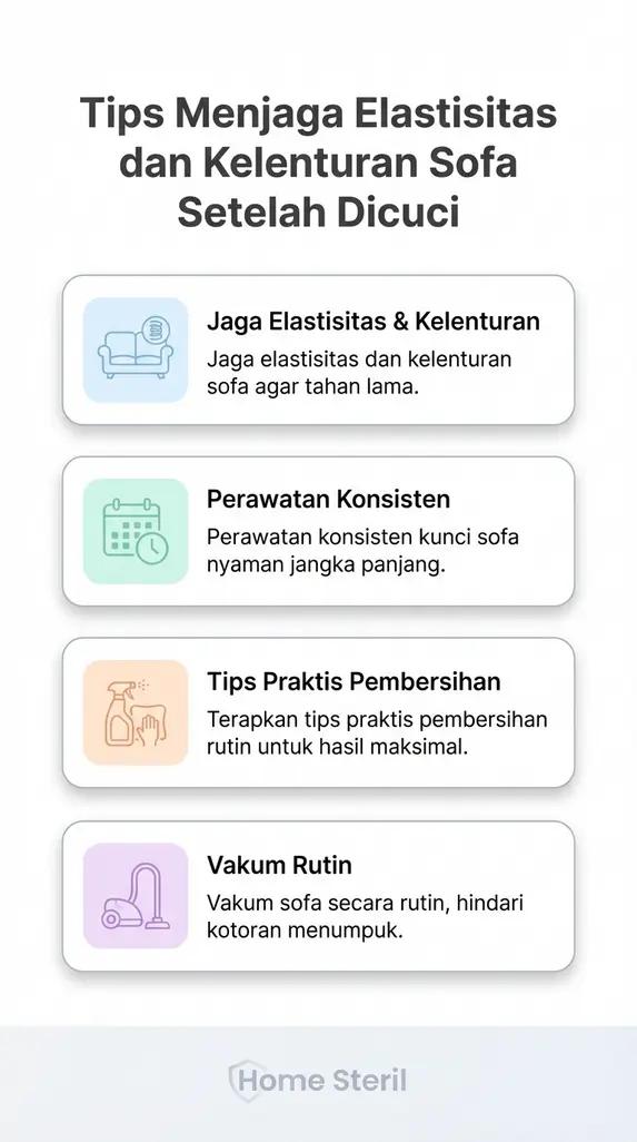 Tips Menjaga Elastisitas dan Kelenturan Sofa Setelah Dicuci
