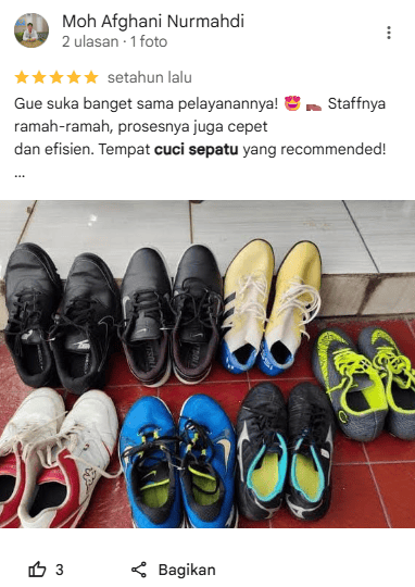 Rating Produk Sneakershoot Terkait Perawatan Sepatu