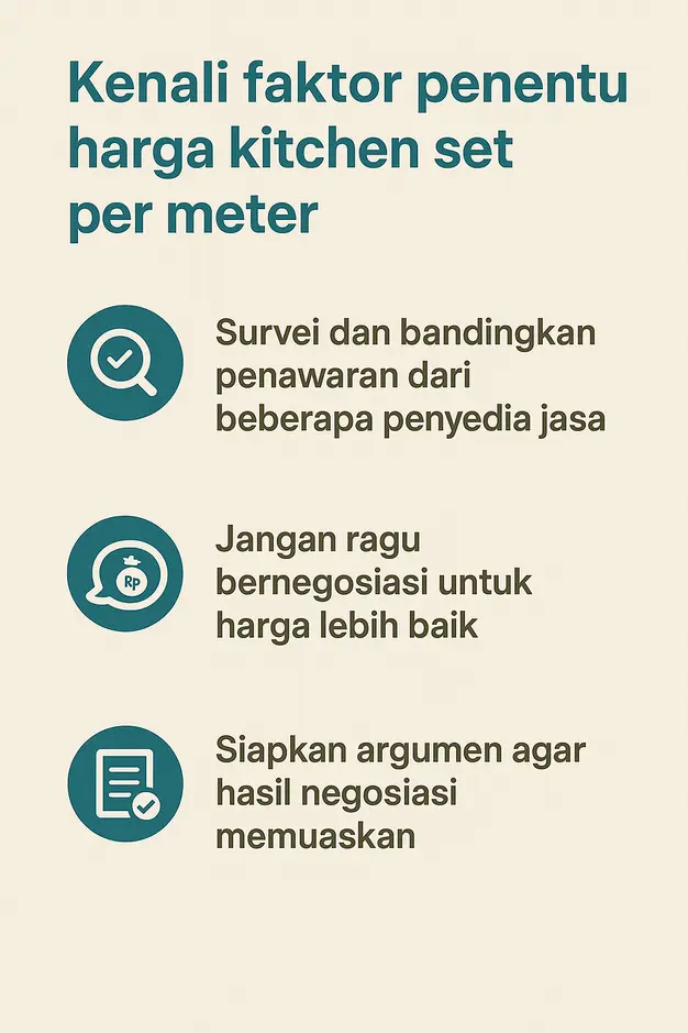 Cara Mendapatkan Harga Jasa Pembuatan Kitchen Set per Meter Terbaik: Tips Cerdas Negosiasi