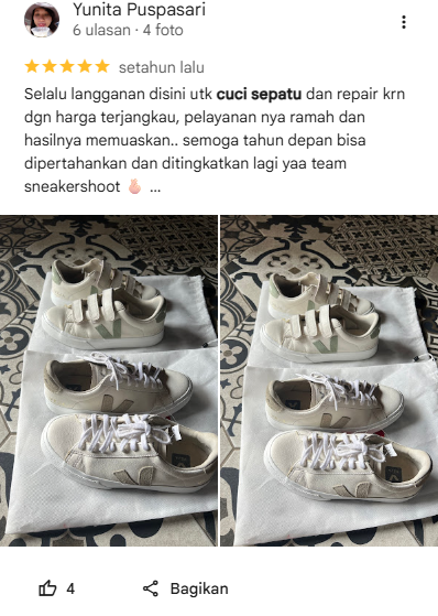 Testimoni Pelanggan Cuci Sepatu di Sneakershoot 