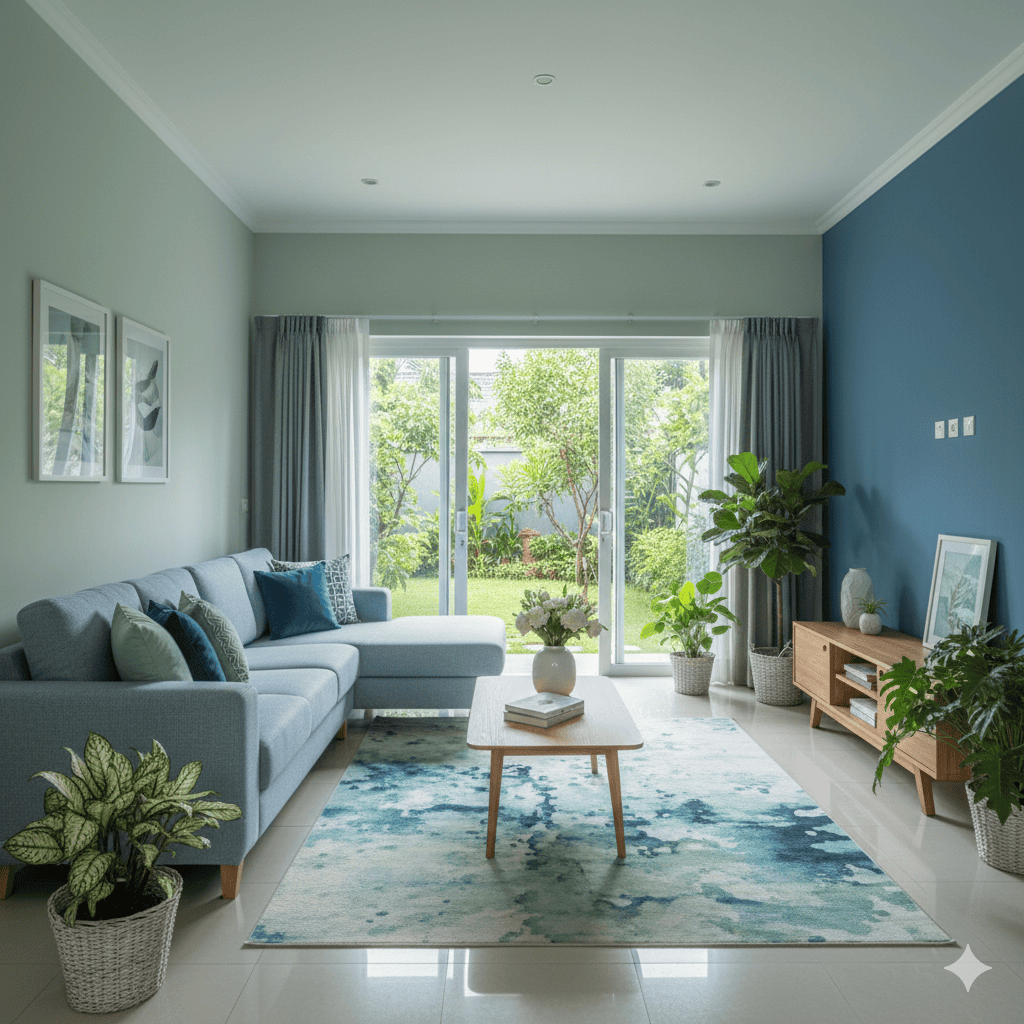 Sentuhan Biru dan Hijau yang Menenangkan (Calming Blues & Greens)