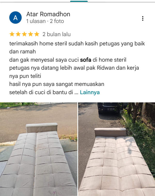 Review dari Google Maps Home Steril
