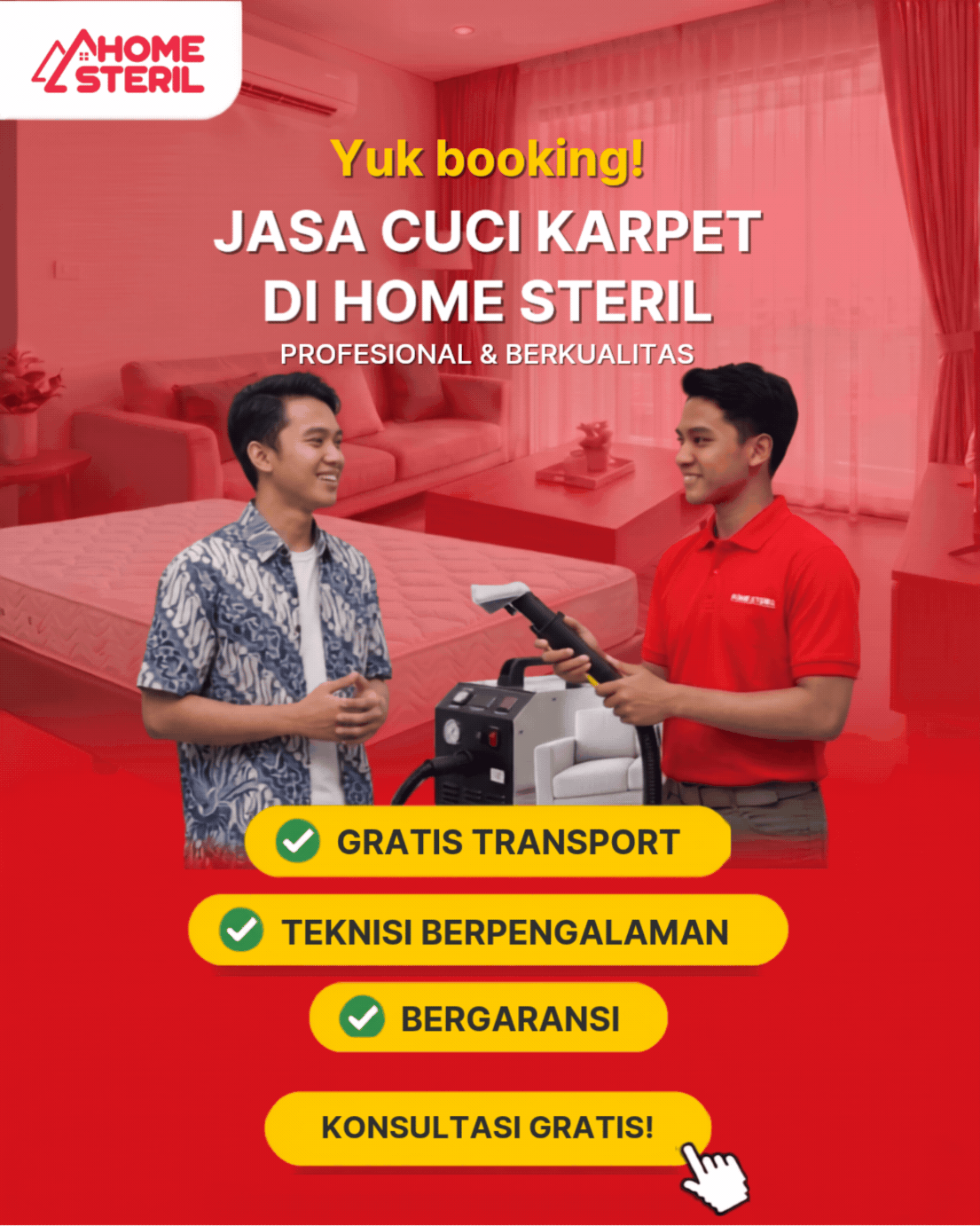 Jasa Cuci Karpet di Homesteril.com