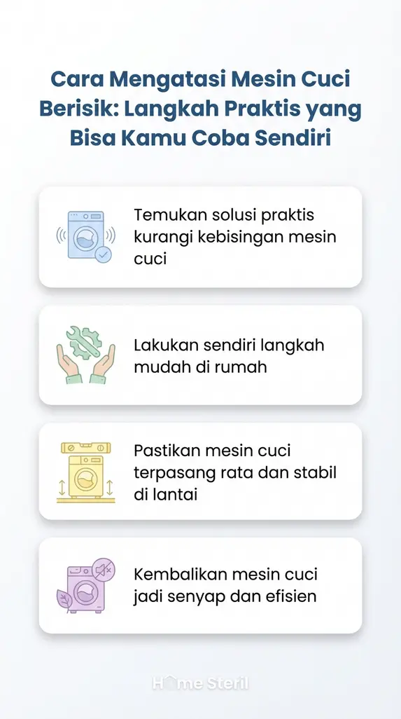 Cara Mengatasi Mesin Cuci Berisik: Langkah Praktis yang Bisa Kamu Coba Sendiri
