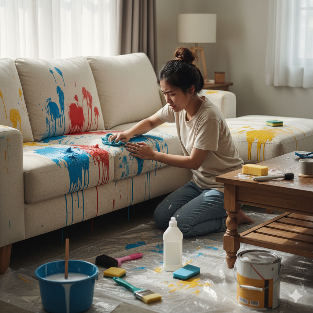 Mengapa Noda Cat Sulit Dihilangkan?