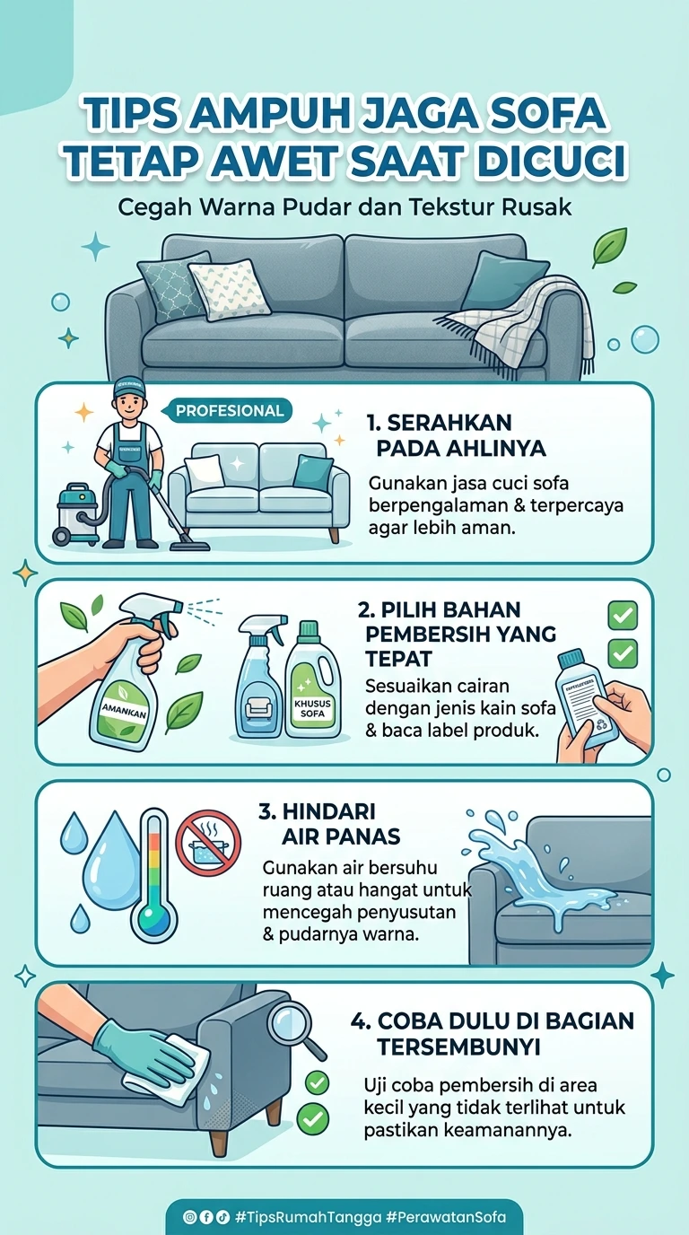 Infografik :Tips Ampuh Jaga Sofa Tetap Awet Saat Di Cuci