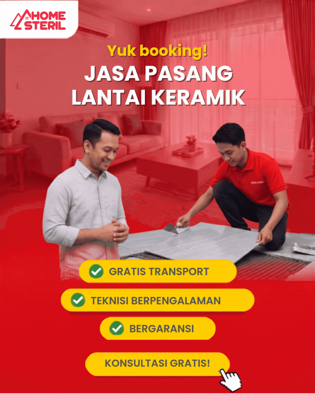 Jasa Pasang Lantai Keramik di Homesteril.com
