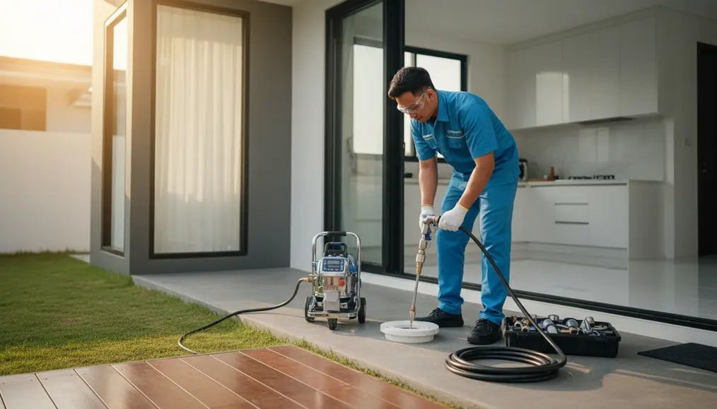 Proses Hydro Jetting Pipa Air oleh Spesialis