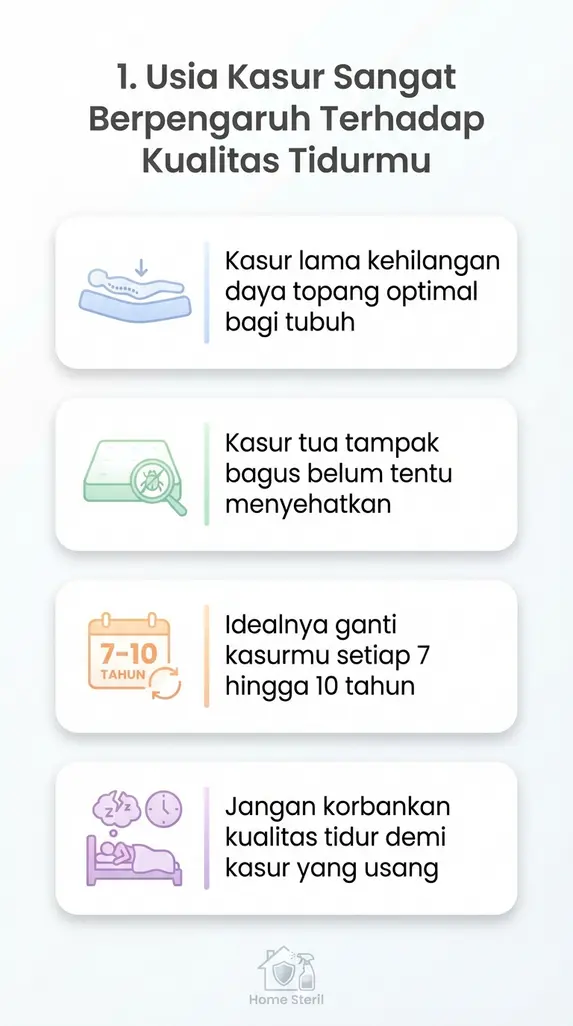 1. Usia Kasur Sangat Berpengaruh Terhadap Kualitas Tidurmu