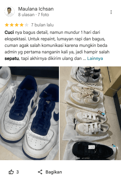 Testimoni Pelanggan dan Reseller Pembersih Sepatu Sneakershoot.id