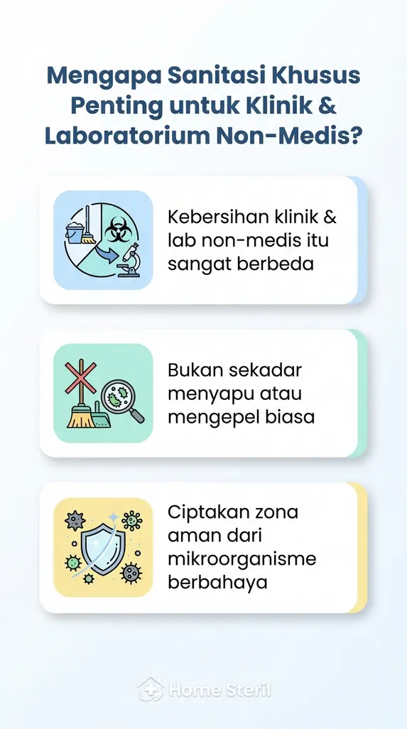 Mengapa Sanitasi Khusus Penting untuk Klinik & Laboratorium Non-Medis?