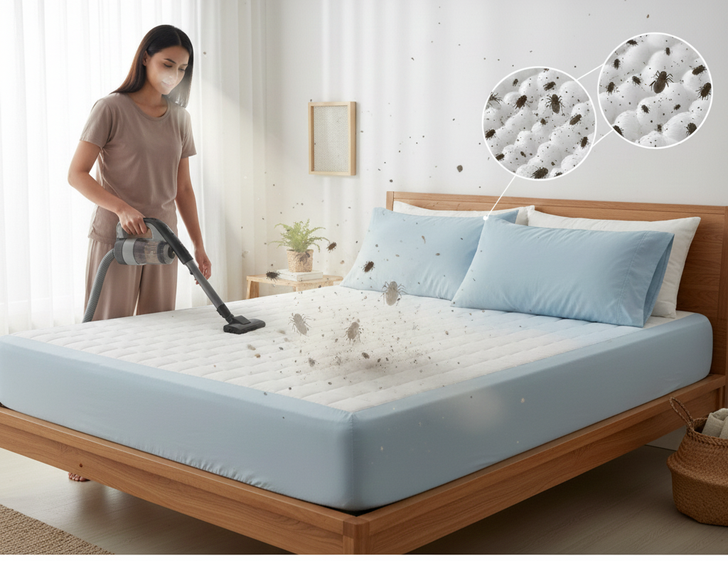 Kasur Menyimpan Debu dan Tungau