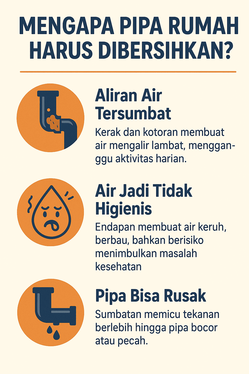 Infografik: Mengapa Pipa di Rumah Harus Dibersihkan?