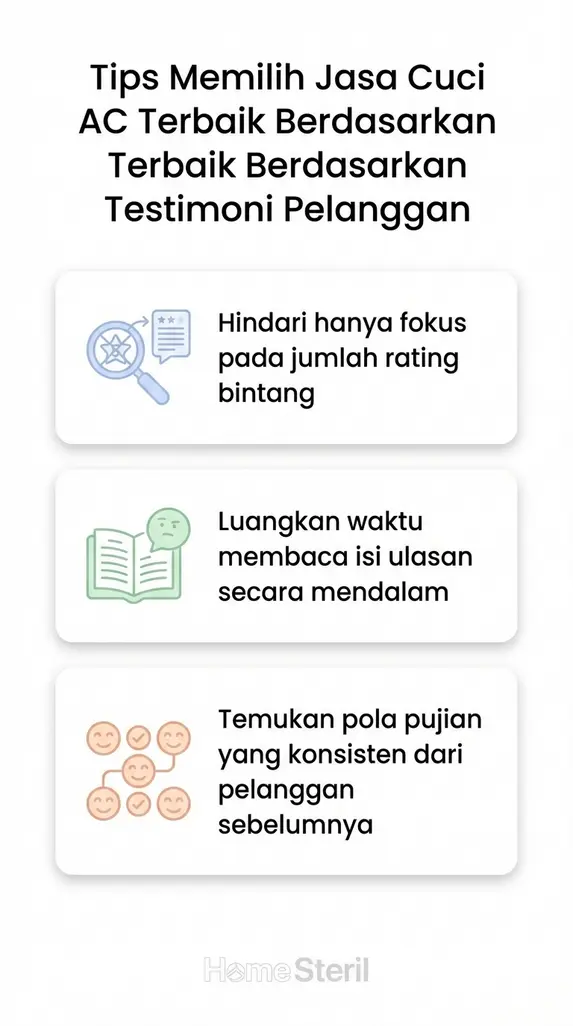 Tips Memilih Jasa Cuci AC Terbaik Berdasarkan Testimoni Pelanggan