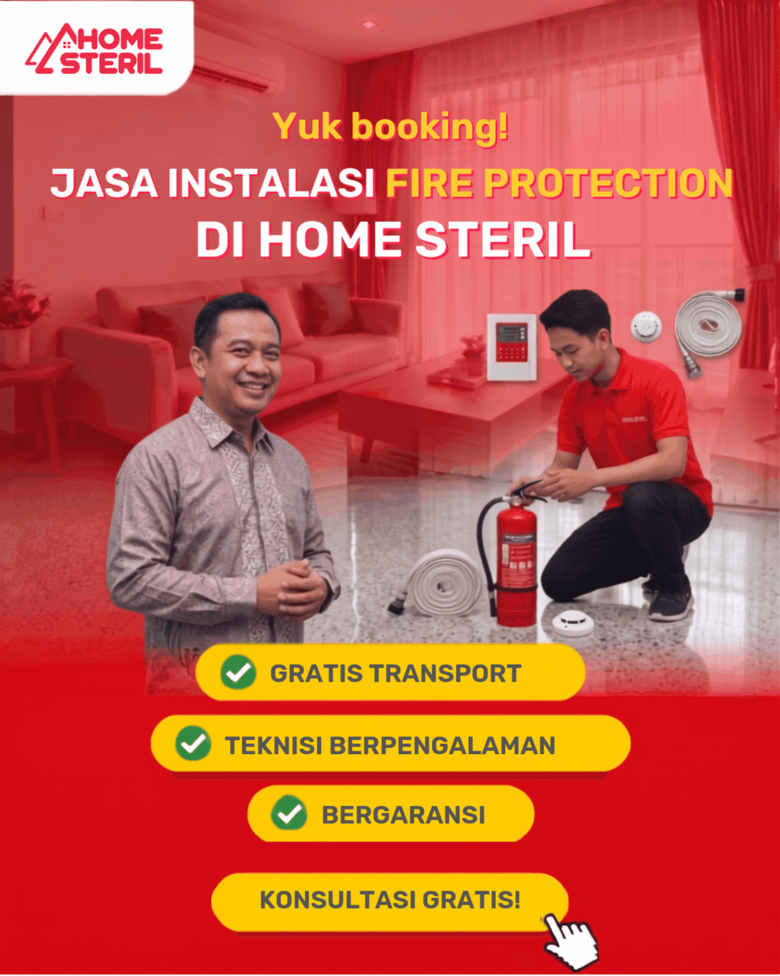 Jasa Instalasi Fire Protection di Homesteril.com