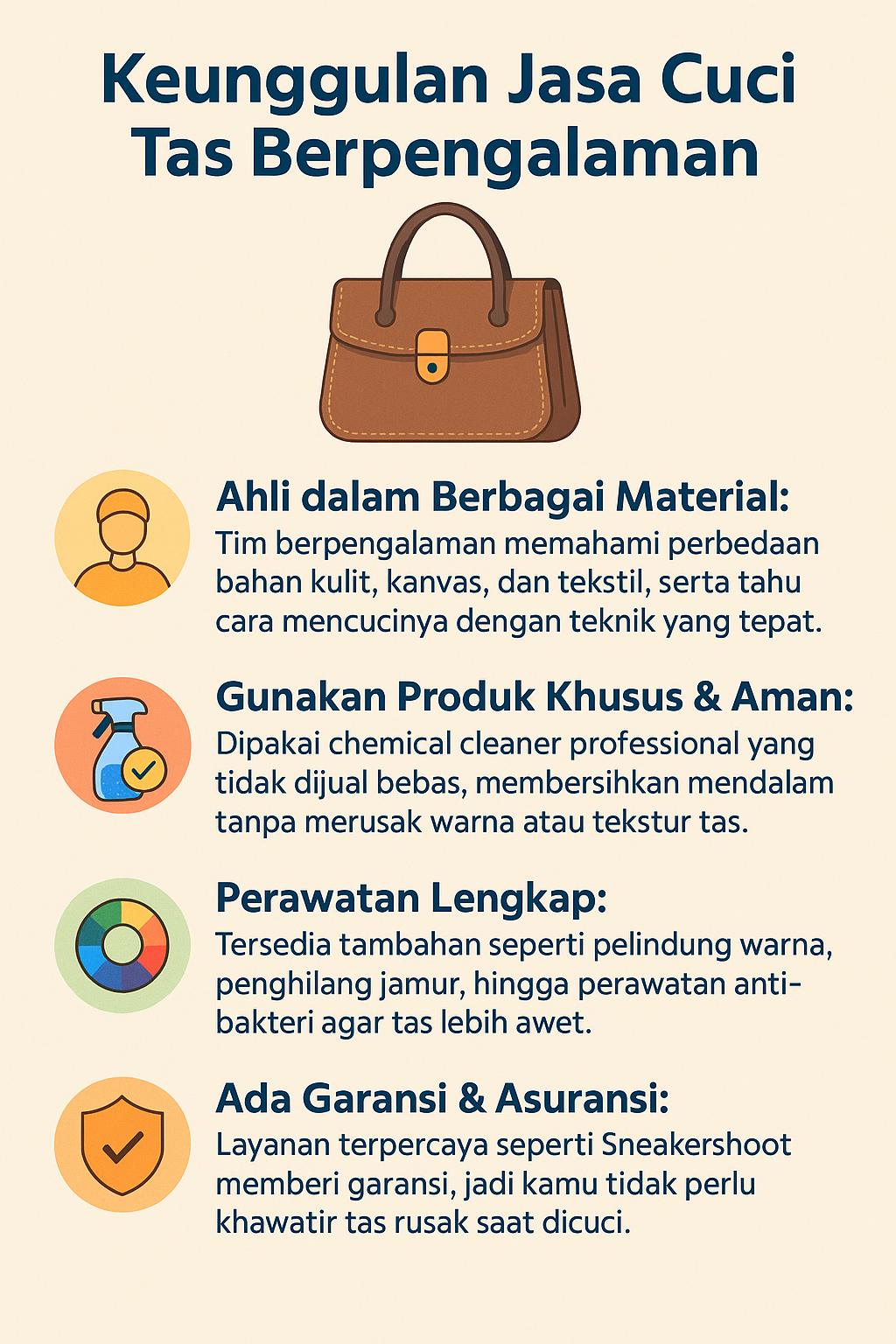 Keunggulan Jasa Cuci Tas Berpengalaman