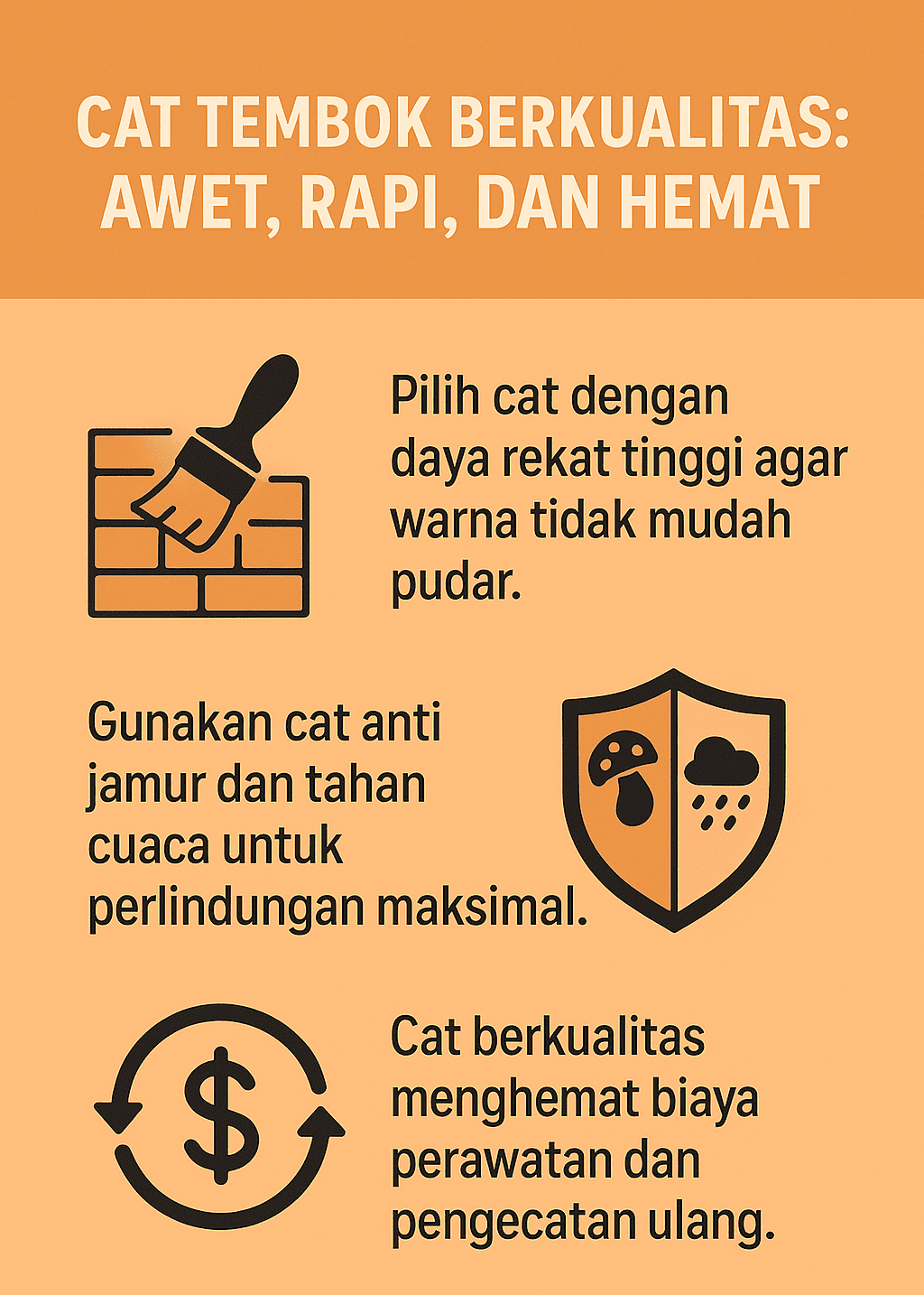 Infografik: Cat Tembok Berkualitas: Awet,Rapi, dan Hemat