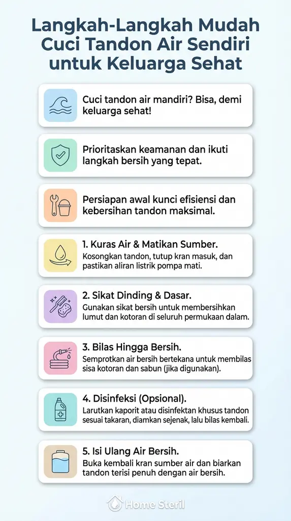Langkah-Langkah Mudah Cuci Tandon Air Sendiri untuk Keluarga Sehat
