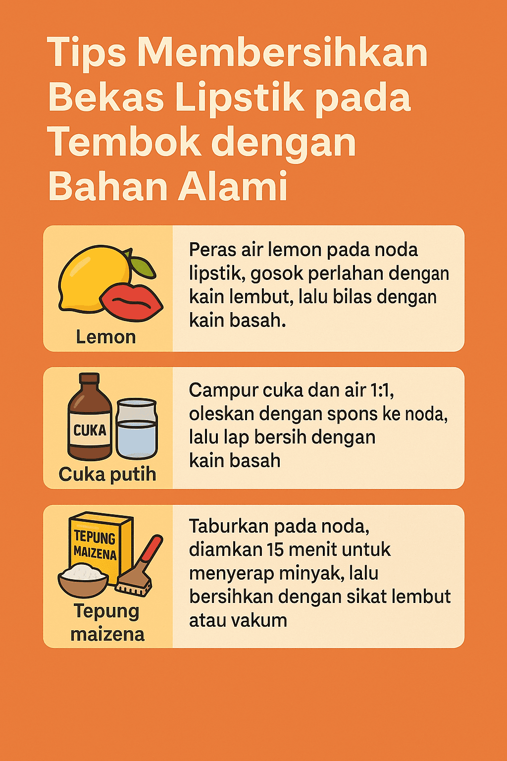 Tips Membersihkan Bekas Lipstik pada Tembok dengan Bahan Alami