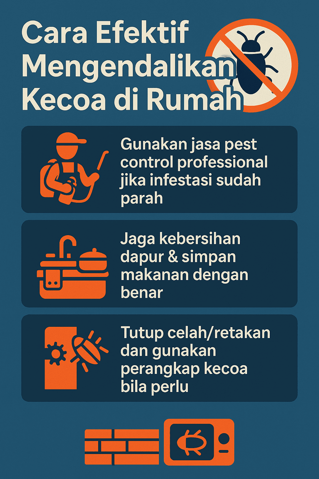 Infografik: Cara Efektif Mengendalikan Kecoa di Rumah