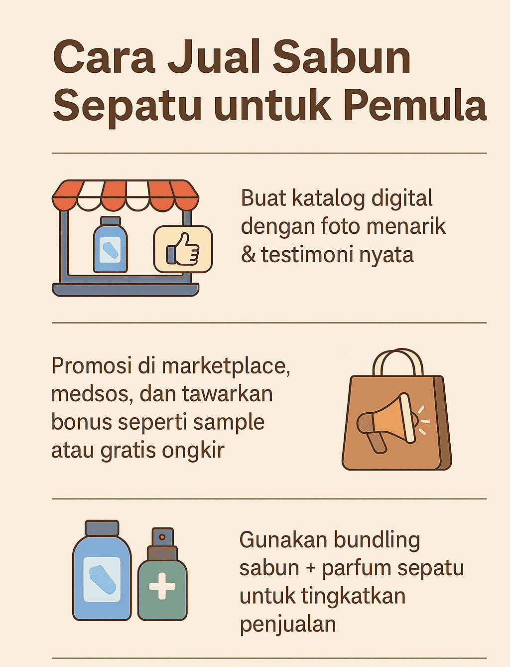 Infografik: Cara Jual Sabun Sepatu untuk Pemula