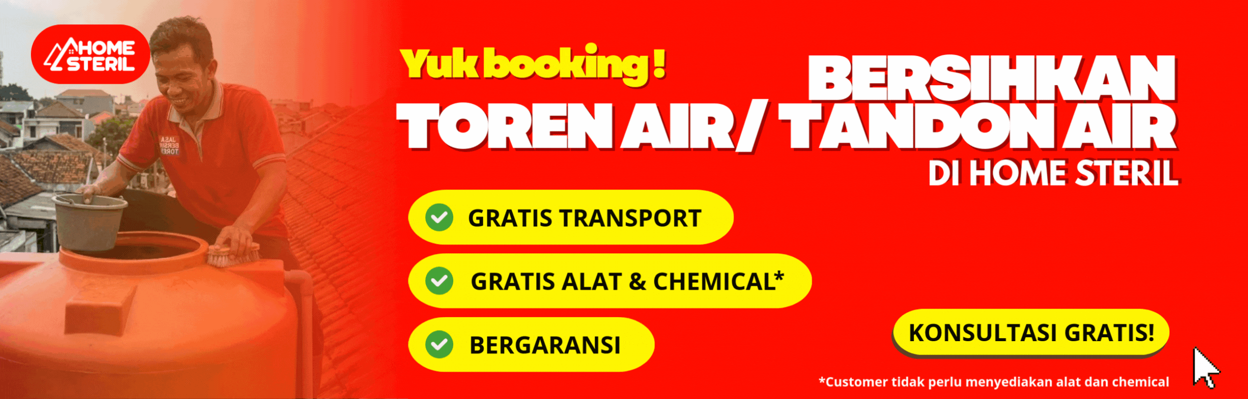 Jasa Kuras dan Cuci Toren Air di home-steril.com