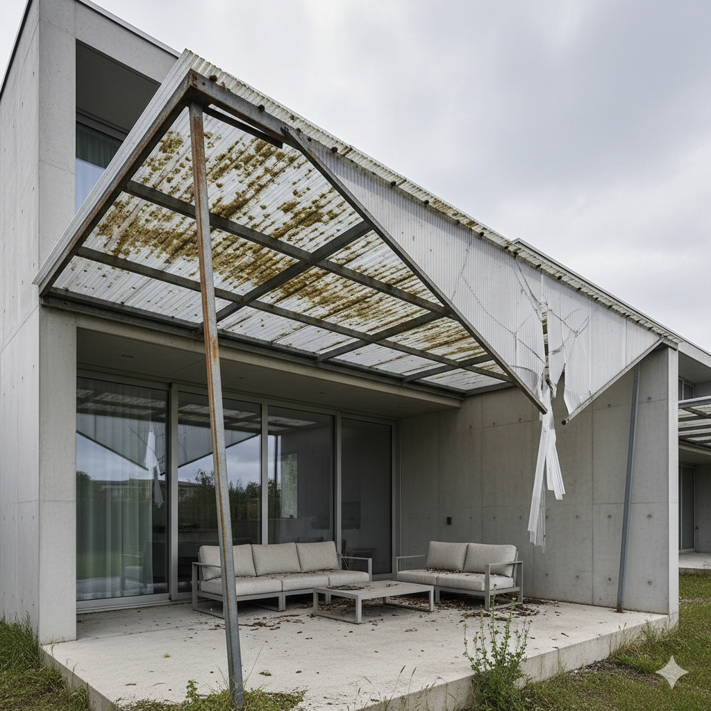 Material Kanopi yang Sudah Uzur atau Tidak Berkualitas