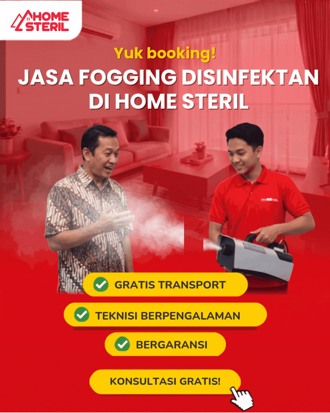 Jasa Fogging Disinfektan di Homesteril.com