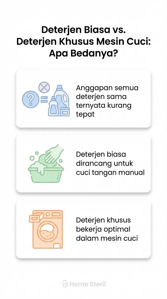 Deterjen Biasa vs. Deterjen Khusus Mesin Cuci: Apa Bedanya?