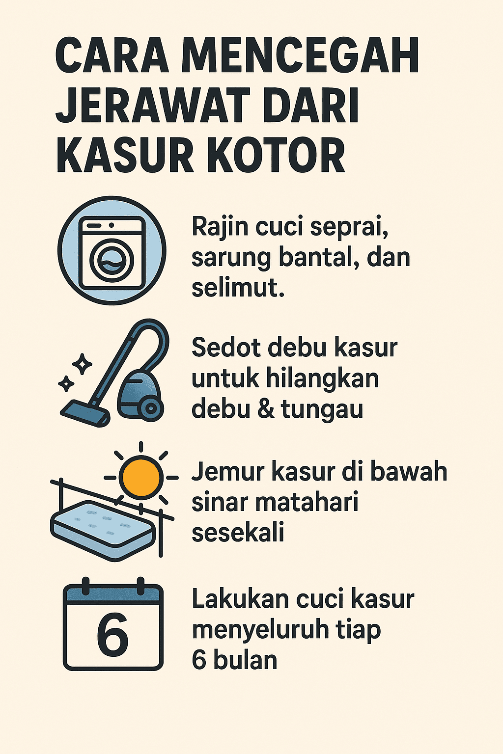 Cara Mencegah Jerawat dari Kasur yang Kotor