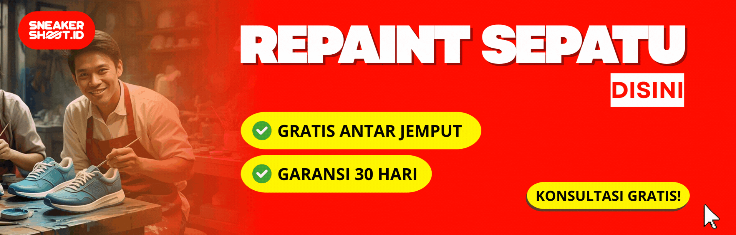 Jasa Repaint Sepatu di sneakershoot.id