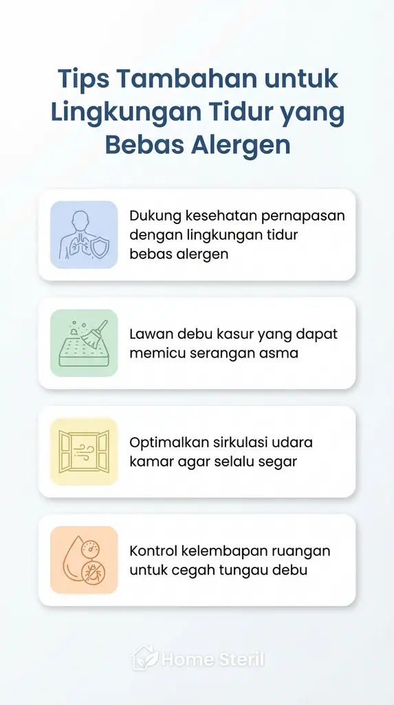 Tips Tambahan untuk Lingkungan Tidur yang Bebas Alergen