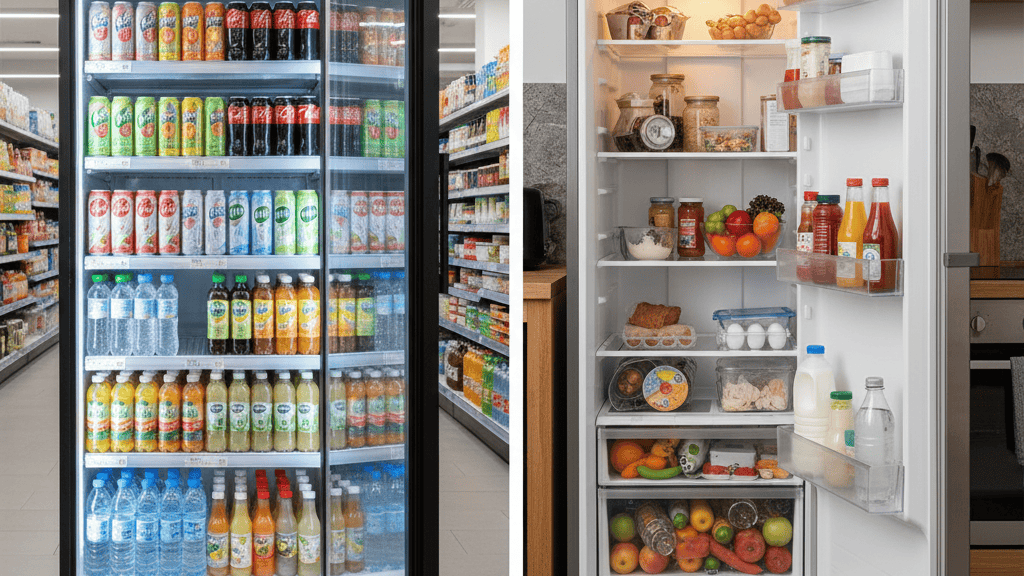 Teknologi Pendinginan dan Cara Kerja antara chiller showcase dengan kulkas biasa