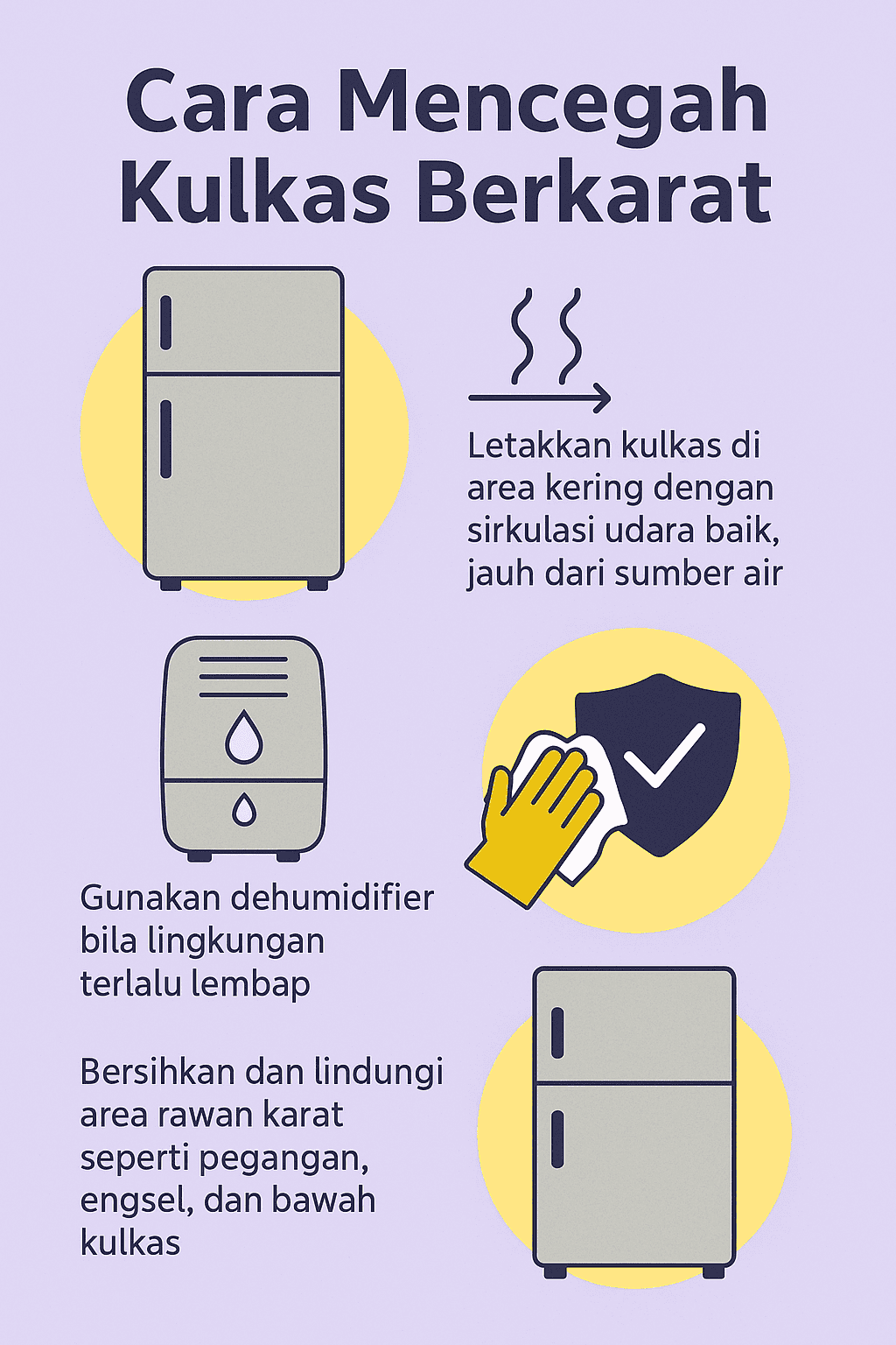 Infografik: Cara Mencegah Kulkas Berkarat