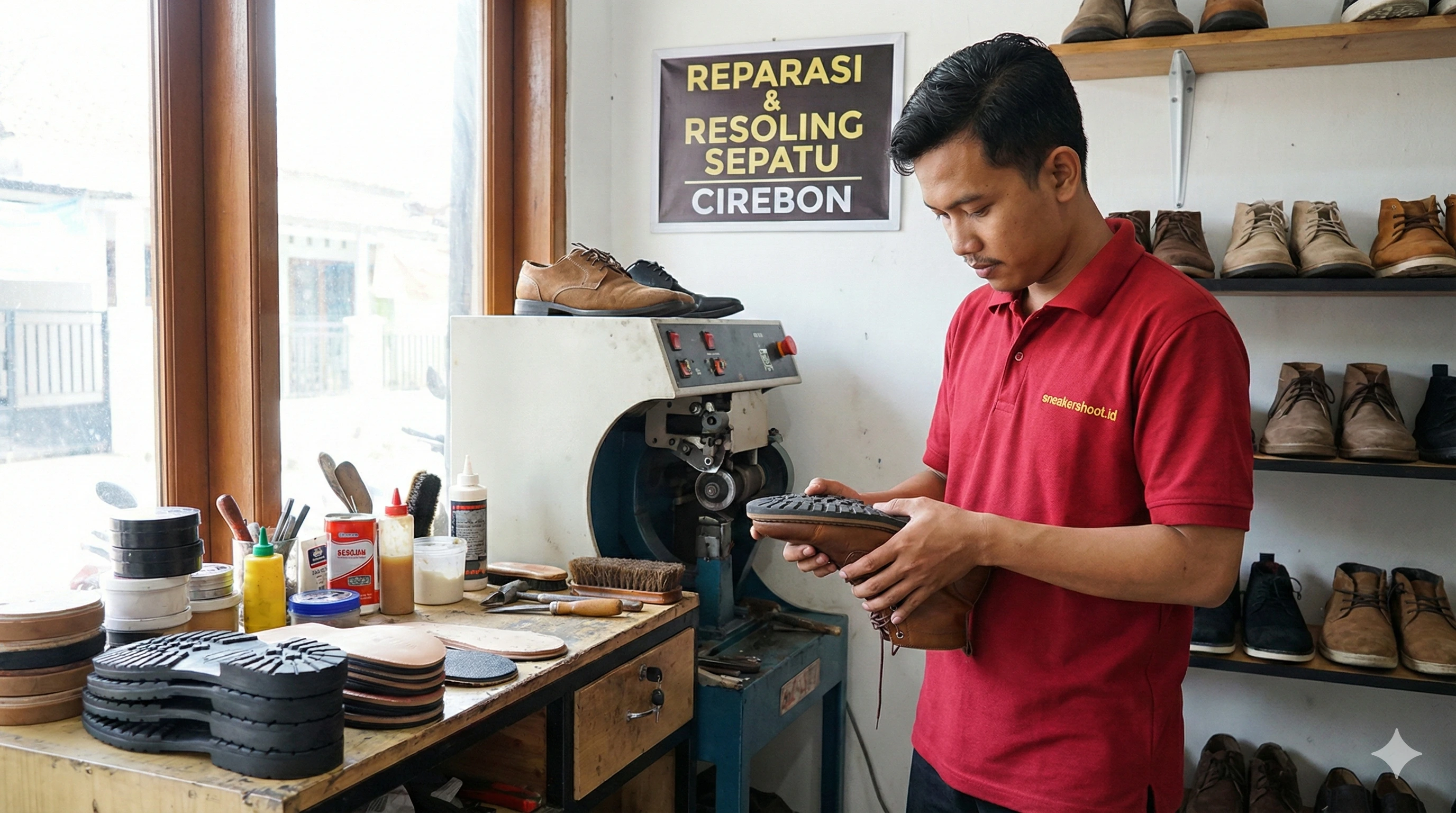 Layanan Reparasi & Resolling Sepatu di Cirebon