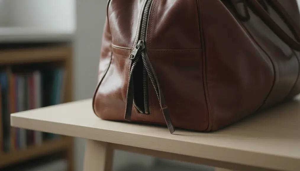 Mengidentifikasi Jenis Kerusakan pada Resleting Tas Kulit Kamu