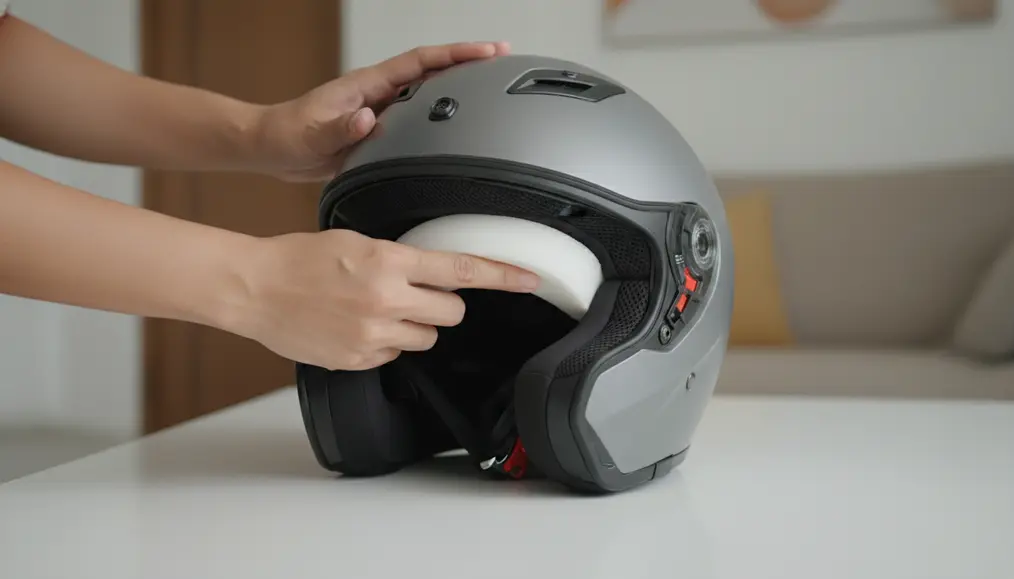 Cara Pasang Busa Helm Kembali Setelah Dicuci