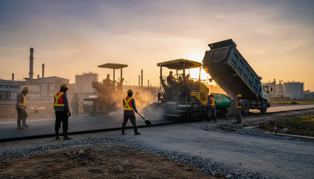 Layanan Komprehensif dari Kontraktor Jalan Aspal untuk Pabrik di Tangerang