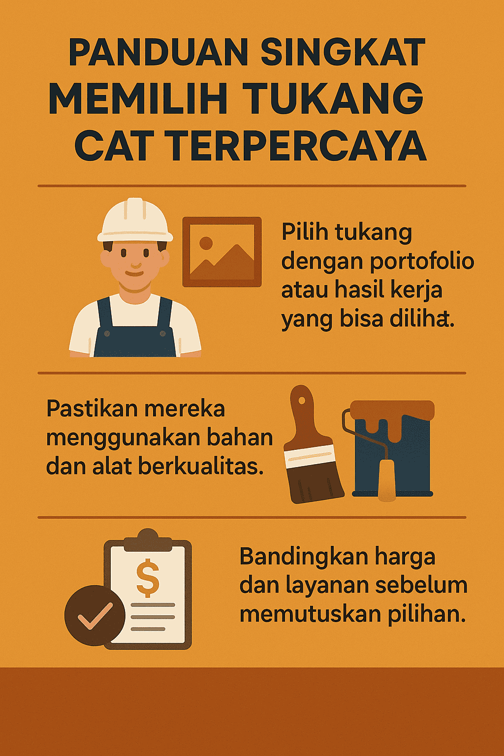 Infografik:Panduan Singkat Memilih Tukang Cat Terpercaya