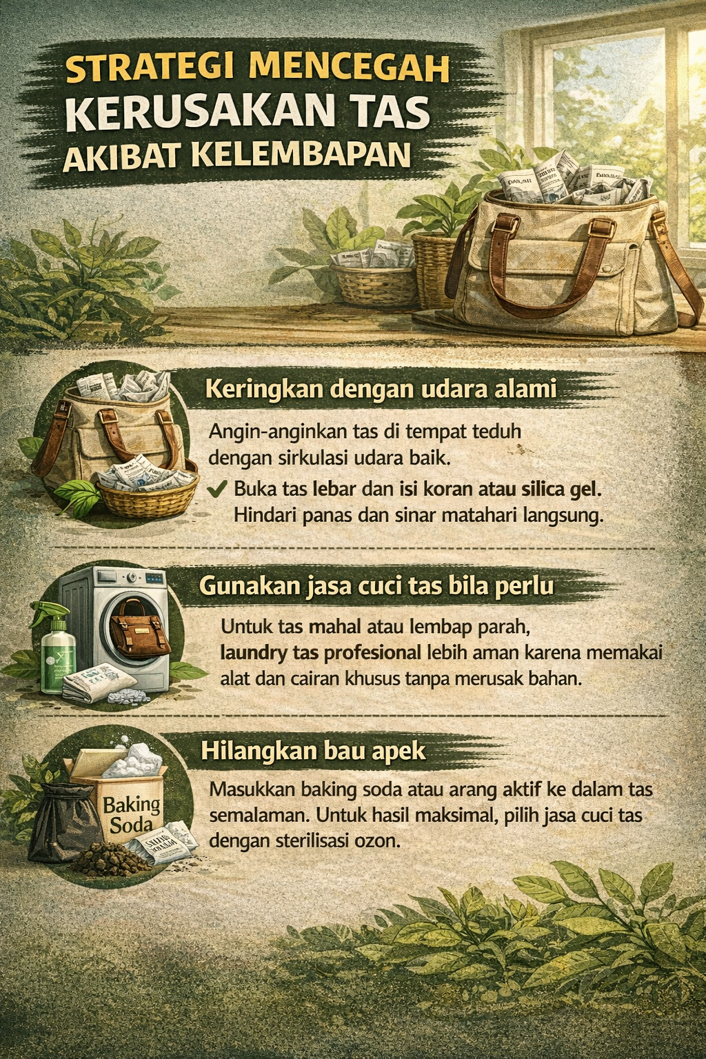 Strategi Mencegah Kerusakan Tas Permanen Akibat Kelembapan