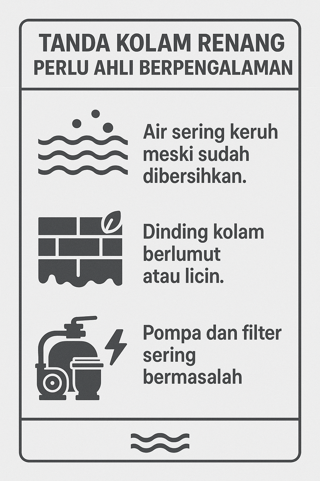 Infografik: Tanda Kolam Renang Perlu Ahli Berpengalaman