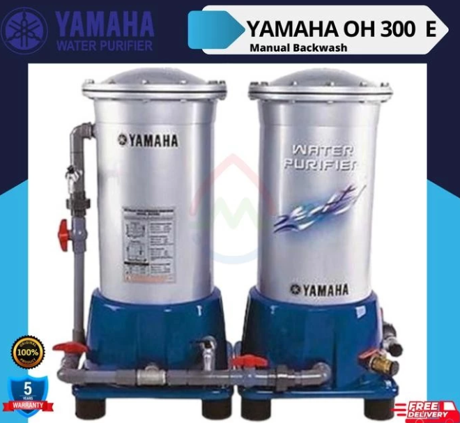 Unit tabung filter air Yamaha OH 300 E material plat anti karat untuk air tanah kuning keruh - home-steril.com